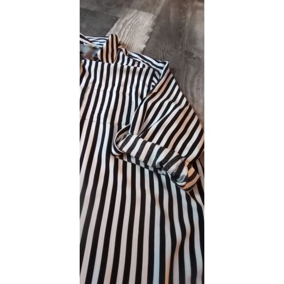 Jane and Delancey Women's Size 2X Valley Girl/80's Style Stripped Blouse - Picture 3 of 8
